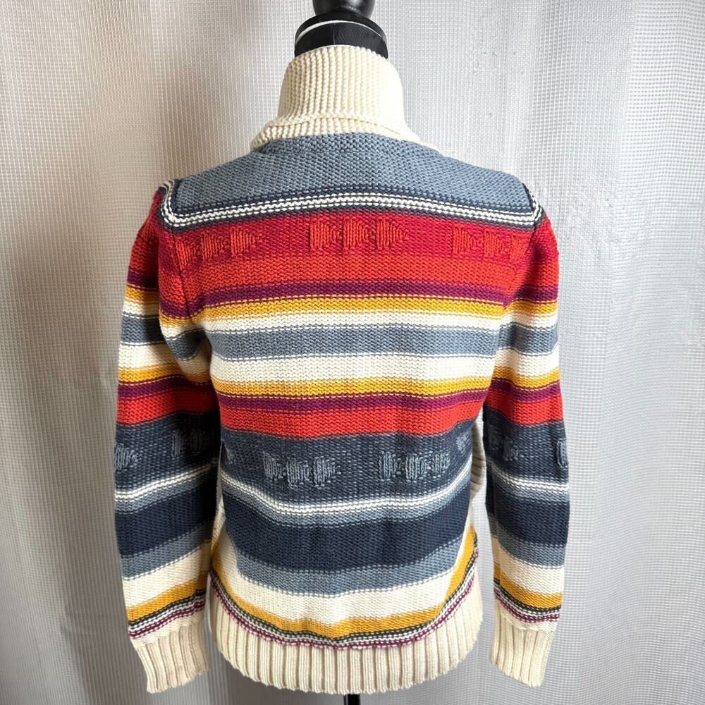 Pendleton Campfire Sweater Womens Size XS Multicolor Striped Zip Up Cardigan EUC - Picture 6 of 13